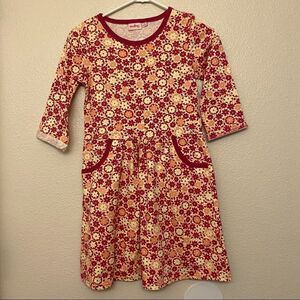 Curfew Girls 3/4 long sleeve Short cotton floral Dress with pockets-14 *NEW